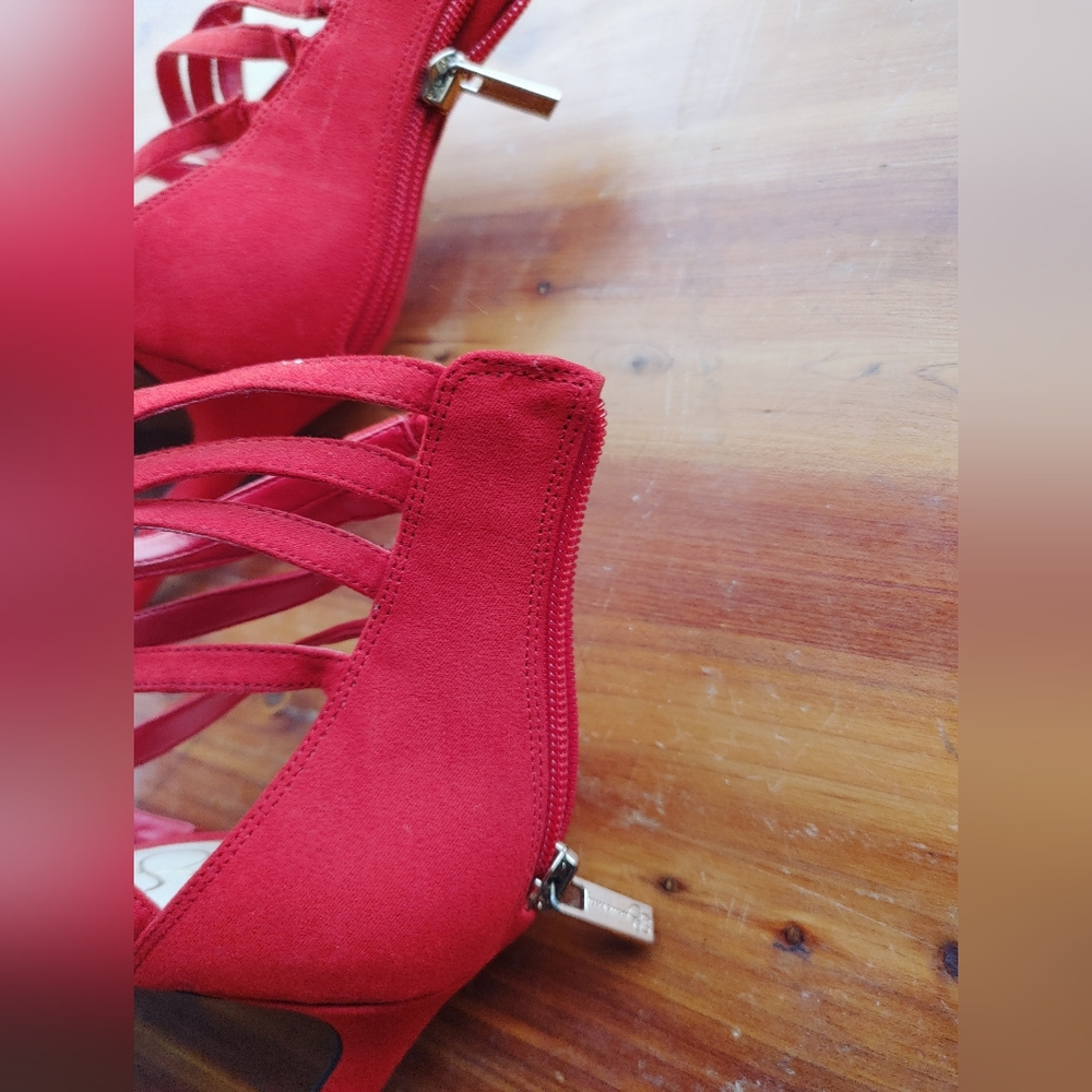 Jessica Simpson Red Strappy Stiletto Sandals Size 11 NWOT